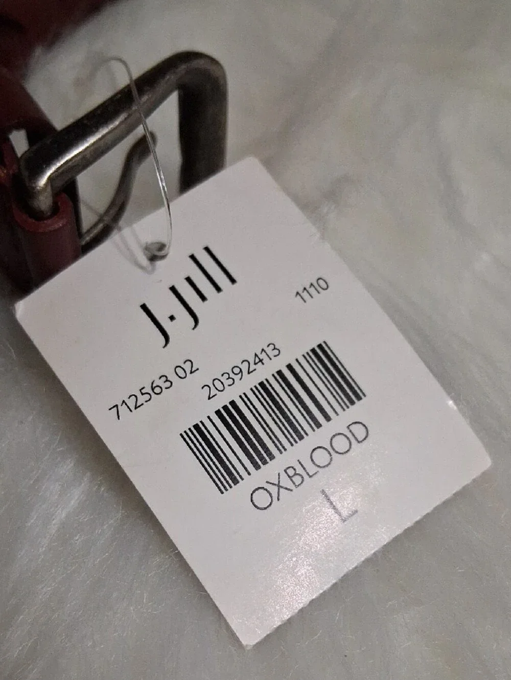 NWT J. Jill Braided Leather Belt-Oxblood-Large